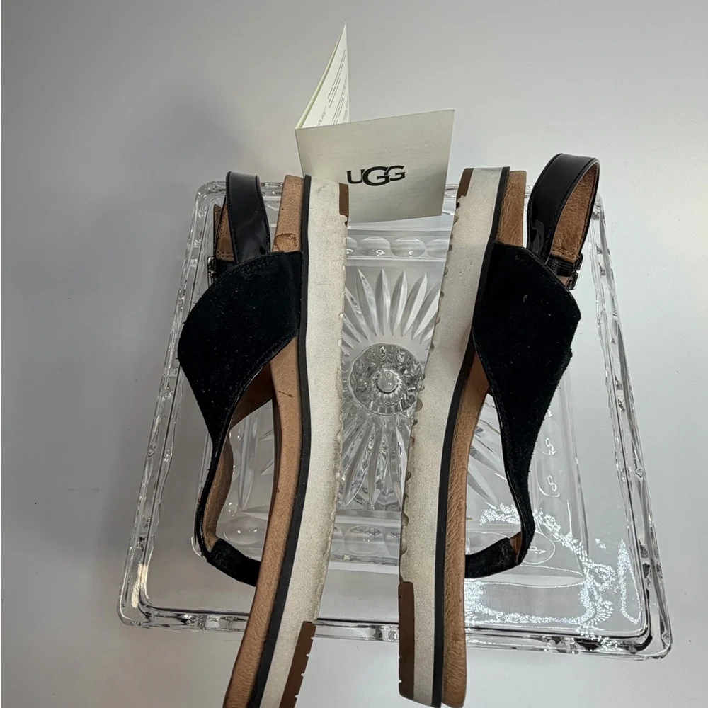 UGG Alessia sandal in black suede- size 7